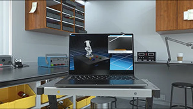 3D-Designprojekt auf einem Laptop